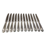 12 couteaux  dessert mtal argent orfvre christofle vendome 19, 7cm