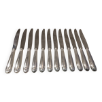 12 couteaux de table mtal argent orfvre christofle vendome 24, 5cm