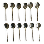 12 cuillres  glace ercuis en mtal argent