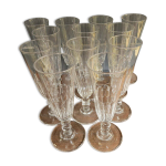12 fltes  champagne en cristal