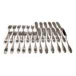 12 fourchettes 12 couteaux � poisson m�tal argent� apollo empire