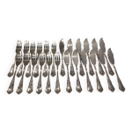 12 fourchettes 12 couteaux a poisson metal argente boulenger lxv