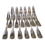12 fourchettes  escargots mtal argent orfvre noel collet coquille