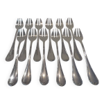 12 fourchettes � huitre m�tal argent� orf�vre christofle rubans louis xvi