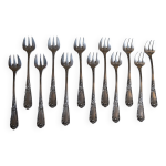 12 fourchettes  huitre mtal argent orfvre sfam