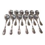 12 pelles  glace mtal argent orfvre ravinet denfert aux filets