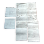 12 serviettes de table anciennes monogramme md