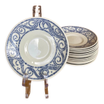 12 sous - tasses churchill england motif mosa�que bleue