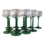 12 verres  vin d alsace en cristallin