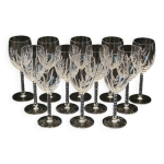 12 verres a vin blanc en cristal d'arques modle fleury taill flampis