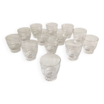 13 verres  vin blanc en cristal, annes 1950
