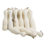 15 quilles de bowling d'époque sur cordelettes de relevage en nylon 15 quilles de bowling d'époque sur cordelettes de relevage en nylon