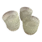 16 ramequins en verre facetts
