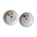 2 anciennes assiettes creuses sarreguemines fleurs faence france