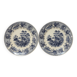 2 anciennes assiettes plates / plats de service estatua gilman sacavem