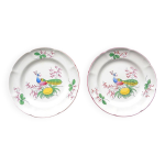 2 anciennes assiettes st clment, paon