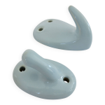 2 anciennes patres murales en porcelaine bleu ple, salle de bain, 30 40