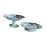 2 assiettes de prsentation art  deco gien pontoise