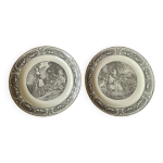 2 assiettes rgence sarreguemines 1900