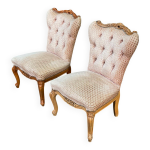 2 bergères fauteuils louis xv tissu velours rosé 2 bergères fauteuils louis xv tissu velours rosé
