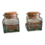 2 bocaux en verre