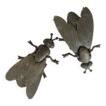 2 cendriers insectes mouches en mtal annes 50 - 60