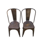 2 chaises mtal
