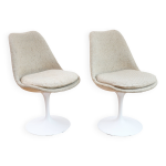 2 chaises tulipe - eero saarinen knoll - pivotante