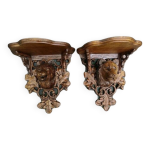 2 magnifique consoles / tagres en bois sculpt  de la foret noire