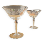 2 coupes  champagne en cristal