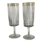 2 coupes  champagne en cristal creus