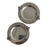 2 dessous de bouteille en m�tal brillant