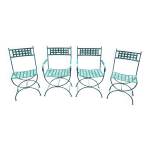 2 fauteuils et 2 chaises en fer forg plein de fabrication artisanal.