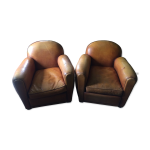 2 fauteuils club en cuir 2 fauteuils club en cuir