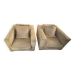 2 fauteuils jaune roche bobois long island