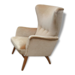 2 fauteuils à oreilles bergère scandinave années 50 / 60 2 fauteuils à oreilles bergère scandinave années 50 / 60