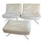 2 fauteuils pop avec pouf ligne roset