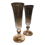 2 fltes  champagne  pans coups, fin 19