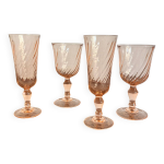 2 fltes et 2 verres  vin rouge rosaline