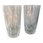 2 grands verres cristal d arques mod�le tuileries villandry