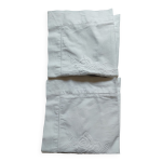 2 housses de coussins blanches brodées de chez nimbus 2 housses de coussins blanches brodées de chez nimbus