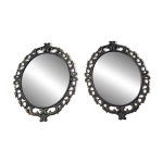 2 miroirs ovales anciens en mtal