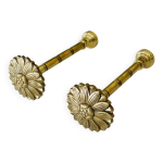 2 patères en laiton doré vintage pour porte - manteau ou rideaux 2 patères en laiton doré vintage pour porte - manteau ou rideaux