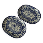 2 plats ou raviers ovales en porcelaine
