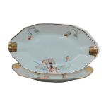 2 raviers art dco en porcelaine