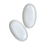 2 raviers porcelaine blanche dore bavaria modle  annabell