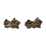 2 ronds de serviette metal argente 70's