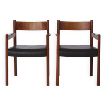 2 sur 12 fauteuils vintage, annes 1960, teck danois