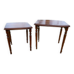 2 tables d appoints encastrables en bois massif merisier trs bon tat