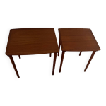 2 tables gigognes en bois pied moul